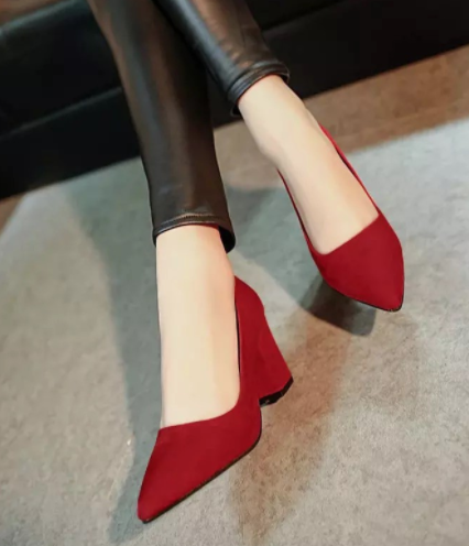 KL802 - Trendy OL Heels Red